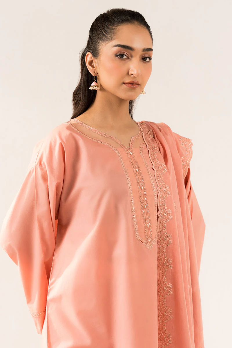 CORAL SAND-2PC (SHIRT & DUPATTA) - Image 5