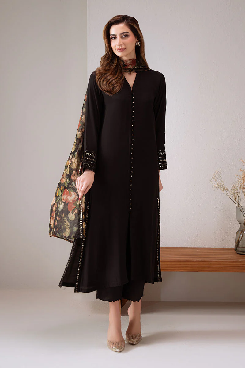 DARK ELEGANCE-2 PC (SHIRT & DUPATTA) - Image 4