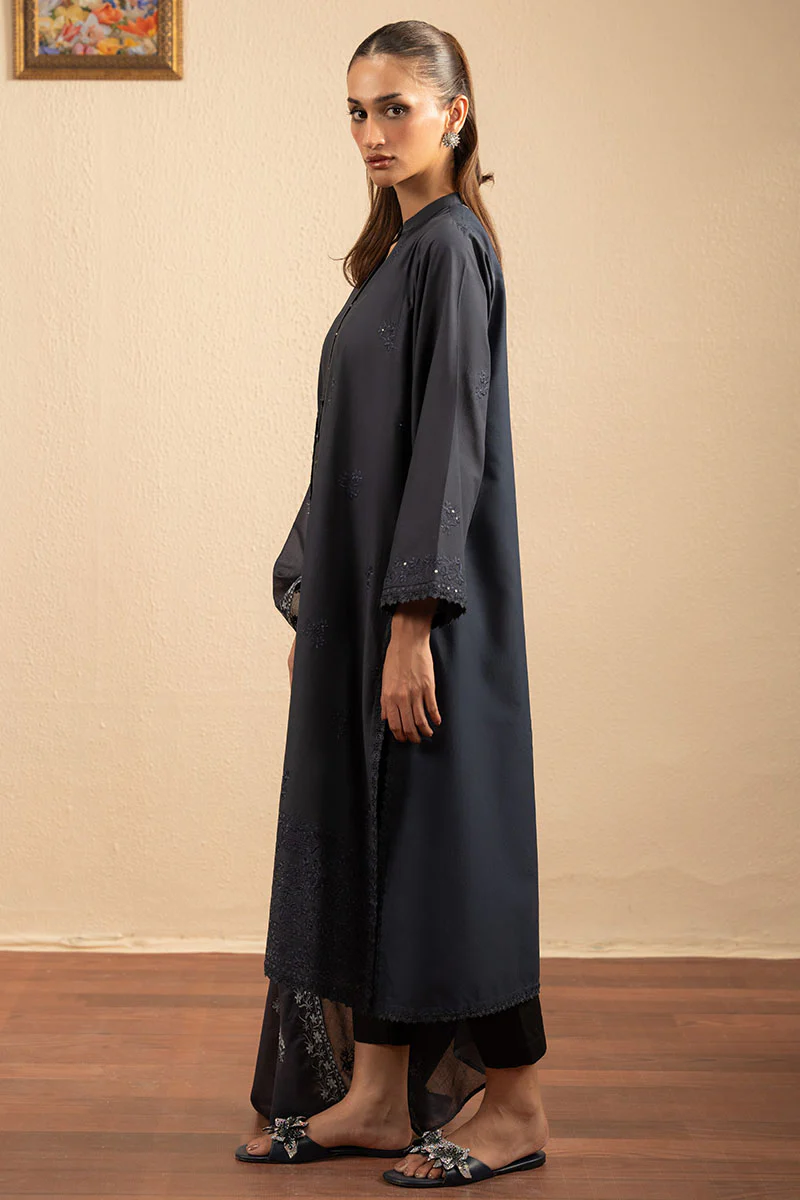 DARK SAPPHIRE-2PC (SHIRT & DUPATTA) - Image 4