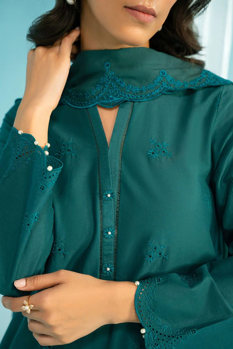 DEEP LAPIS-3PC (SHIRT, TROUSER & DUPATTA) - Image 2
