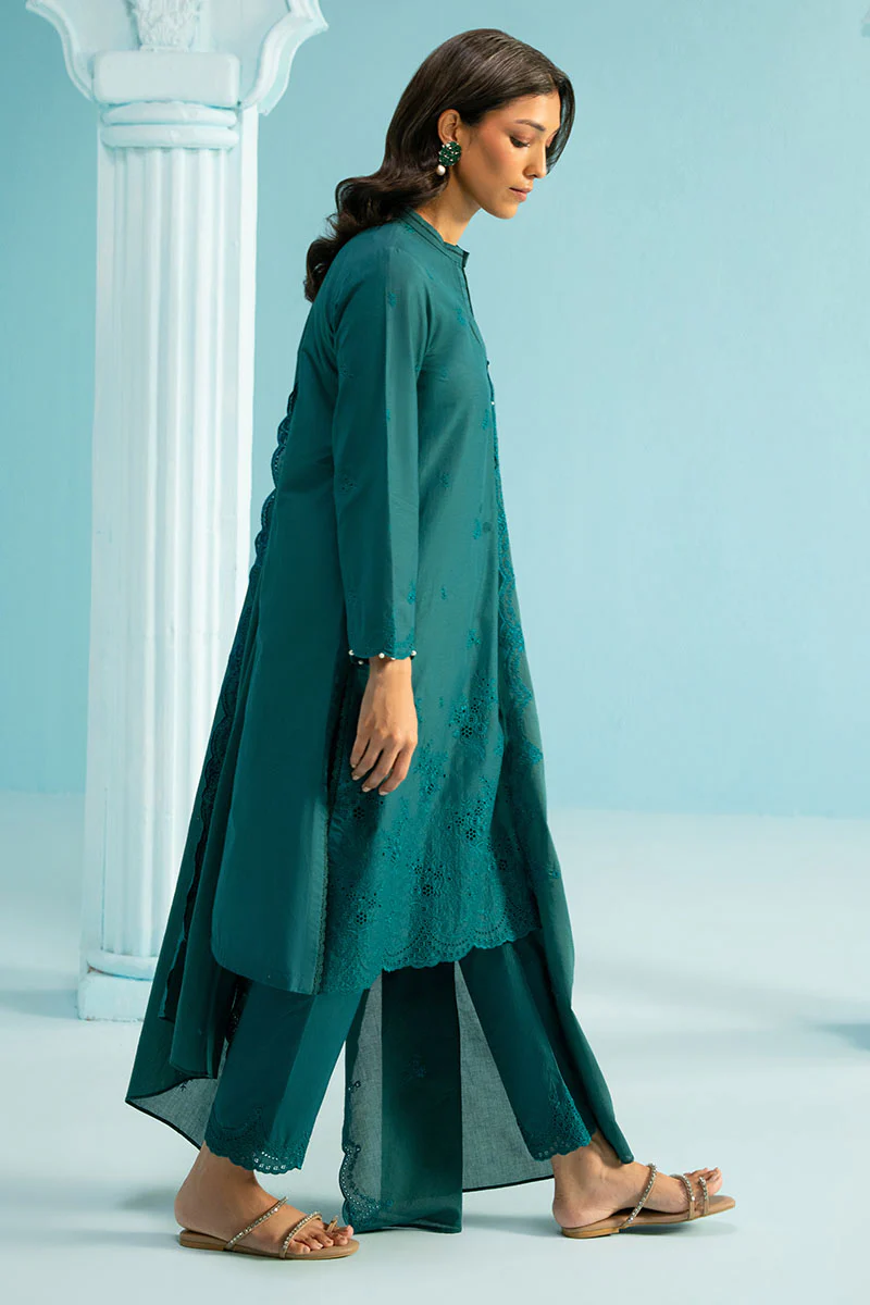 DEEP LAPIS-3PC (SHIRT, TROUSER & DUPATTA) - Image 6