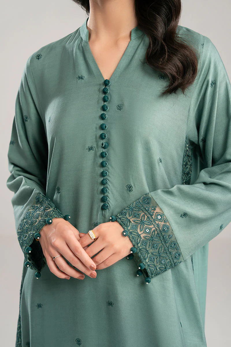 DEEP OCEAN-2PC(SHIRT & DUPPATA) - Image 3