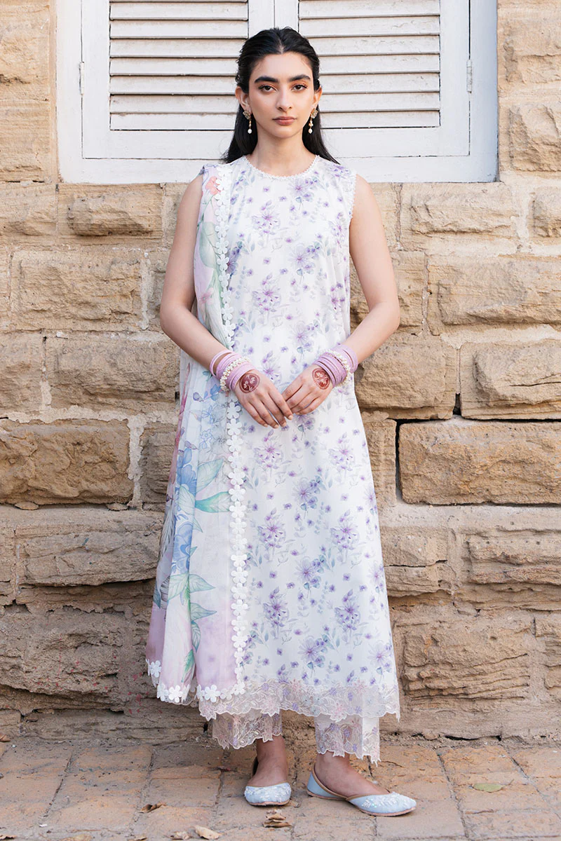 FLORAL HAZE - 3PC (SHIRT, TROUSER & DUPATTA) - Image 3