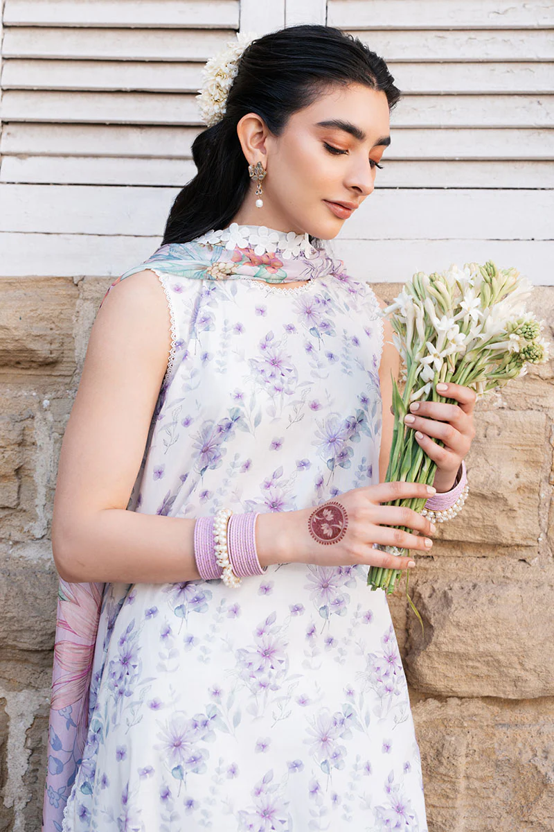FLORAL HAZE - 3PC (SHIRT, TROUSER & DUPATTA) - Image 5