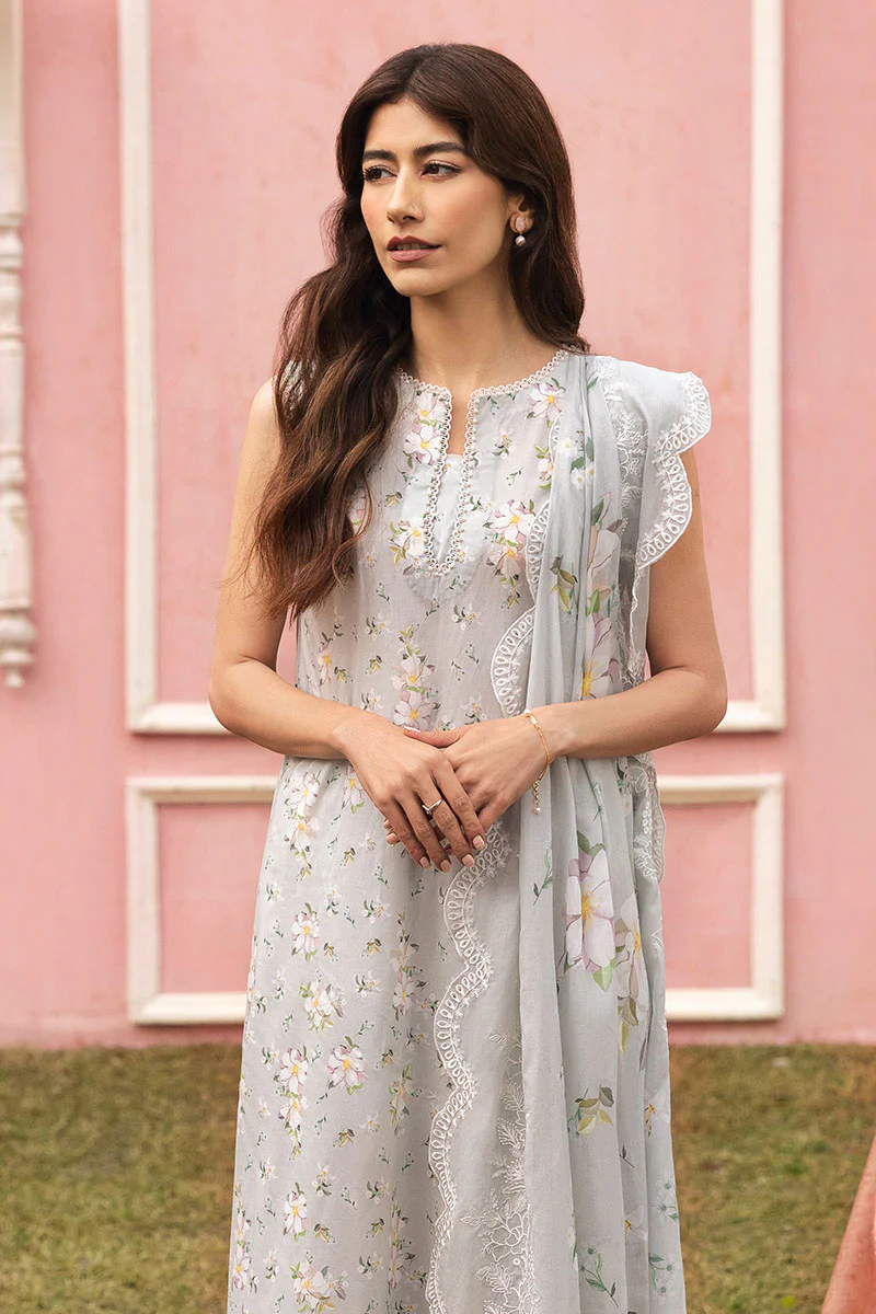 GRAY FROST-3PC (SHIRT,TROUSER & DUPATTA) - Image 5