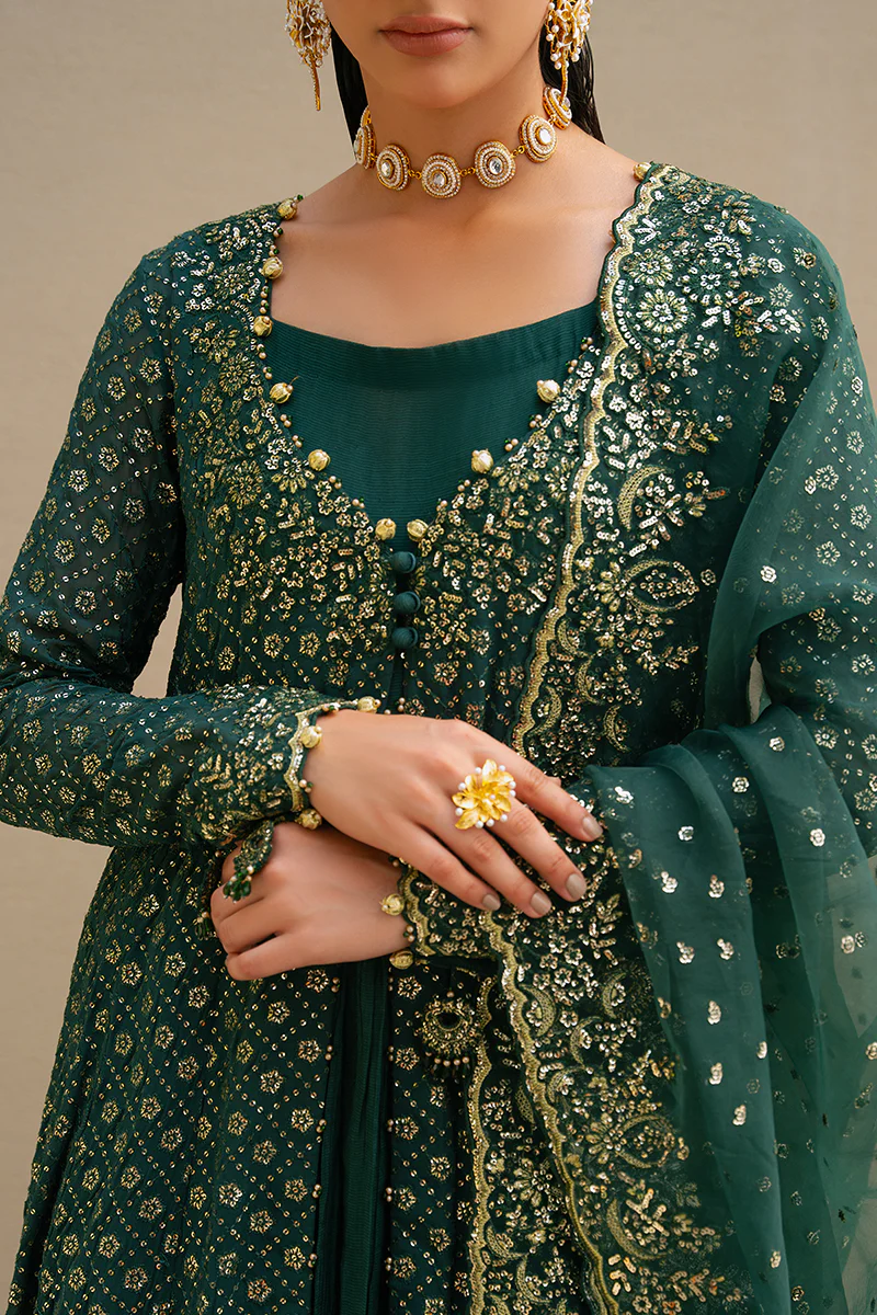 GREEN SPRING-3PC CHIFFON EMBROIDERED PRET - Image 5