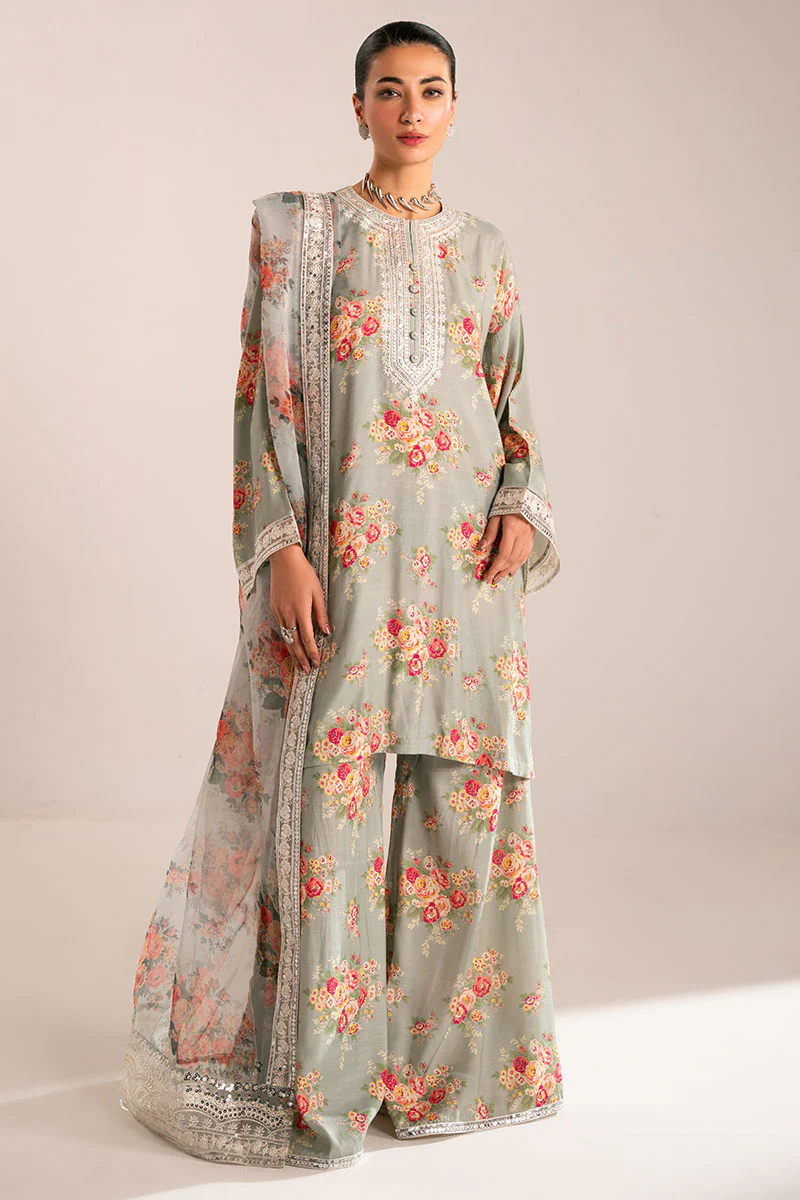 GREY MIST-3PC (SHIRT, TROUSER & DUPATTA) - Image 3