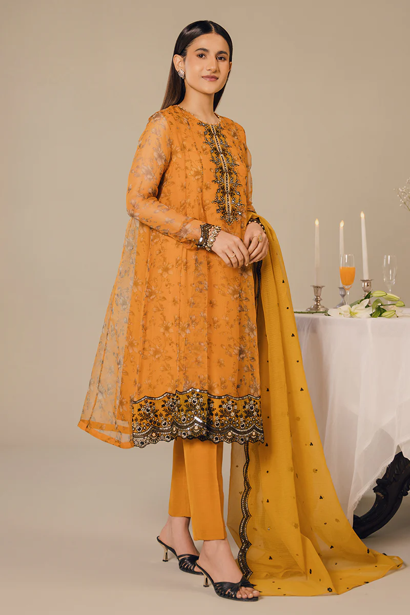 HARVEST GOLD-2PC (SHIRT & DUPATTA) - Image 6