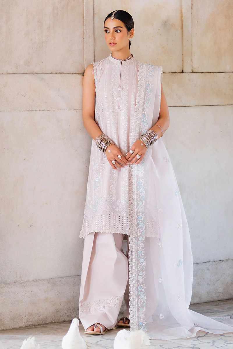 HUSHED MAUVE-3PC (SHIRT, TROUSER & DUPATTA) - Image 3