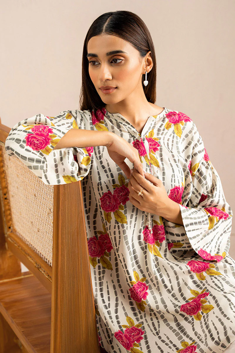 IVORY FROST PRINTED LINEN SHIRT - Image 3
