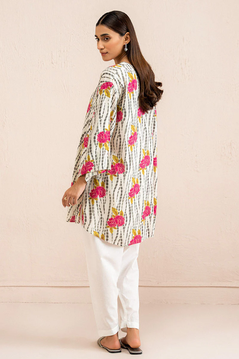 IVORY FROST PRINTED LINEN SHIRT - Image 5