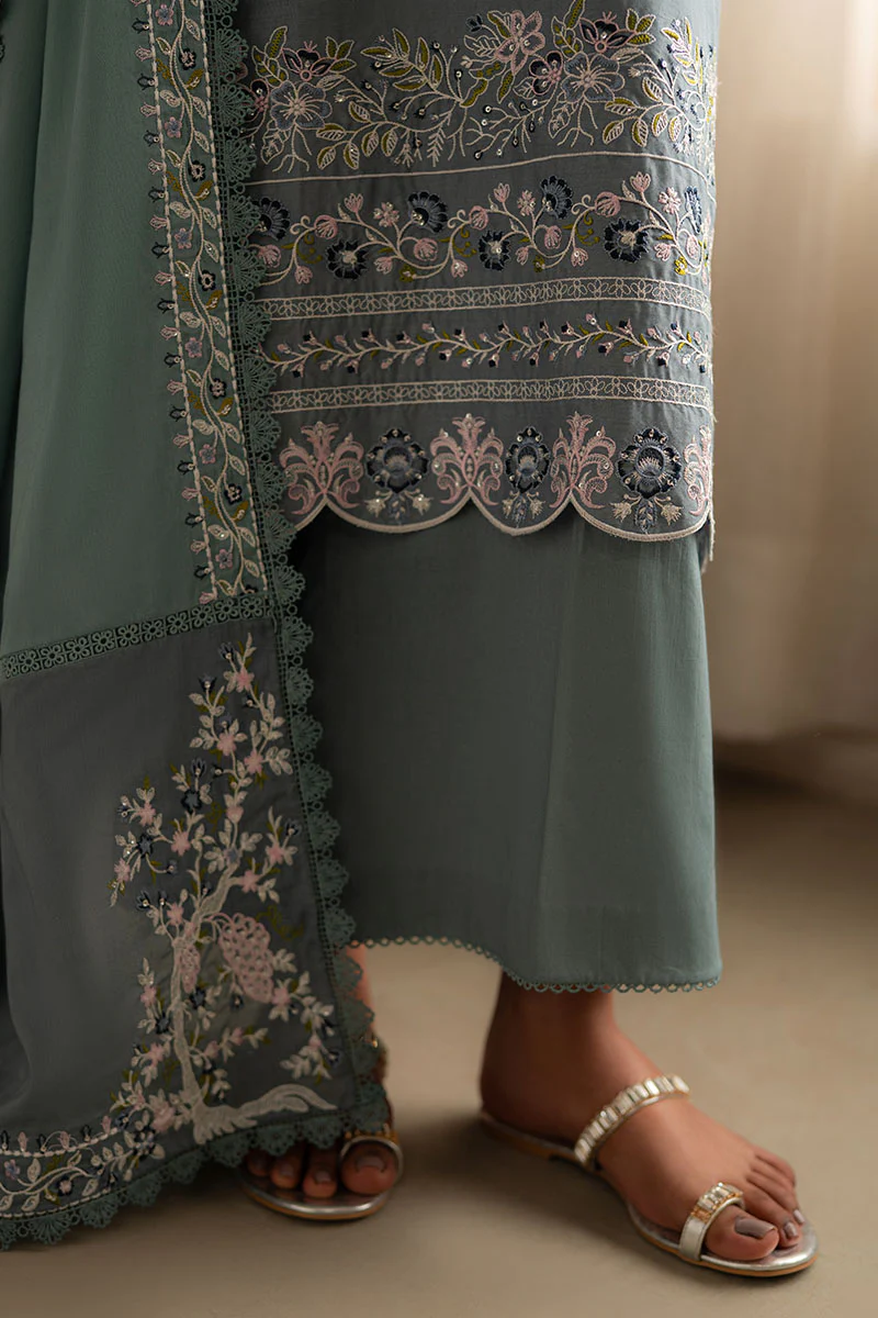 MOONLIGHT BLUE-3PC (SHIRT, TROUSER & DUPATTA) - Image 2