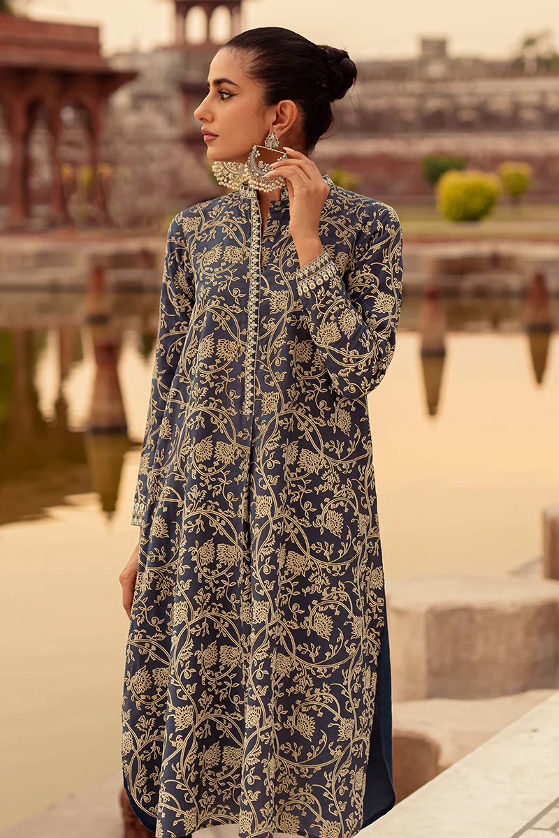 MYSTIC BLUE EMBROIDERED SHIRT - Image 5