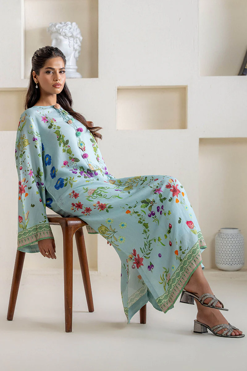 OCEAN MIST PRINTED SILK  SHIRT - Image 4