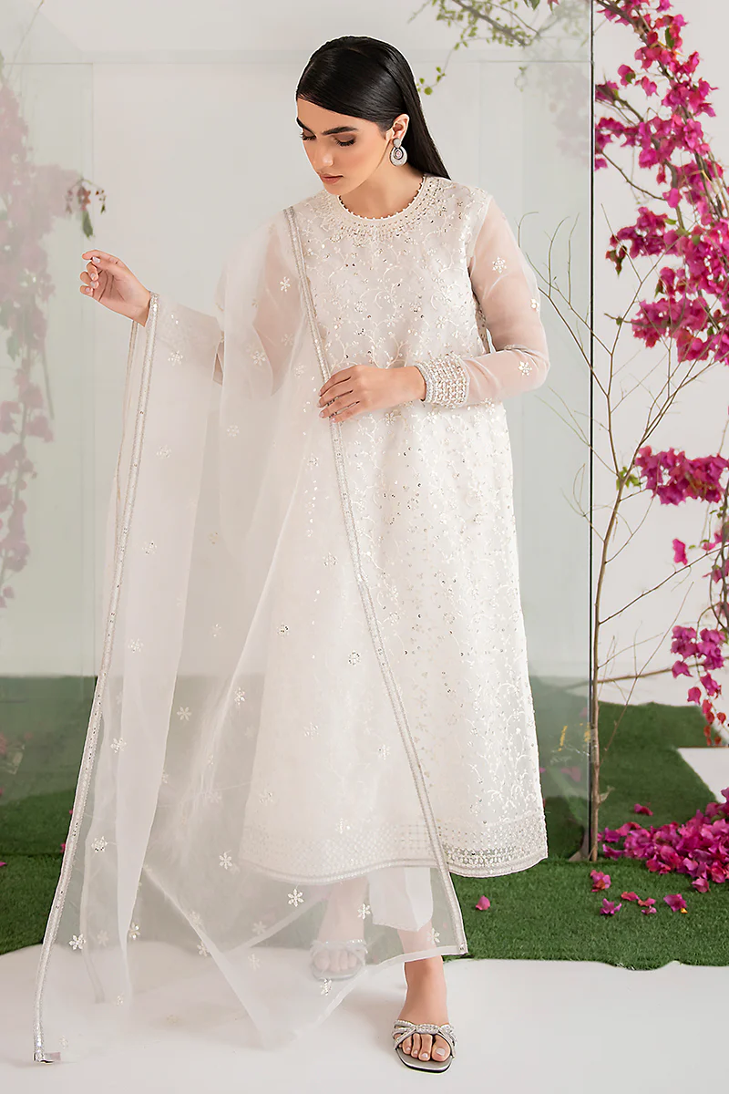 PEARL WHITE-2 PIECE ORGANZA - Image 3