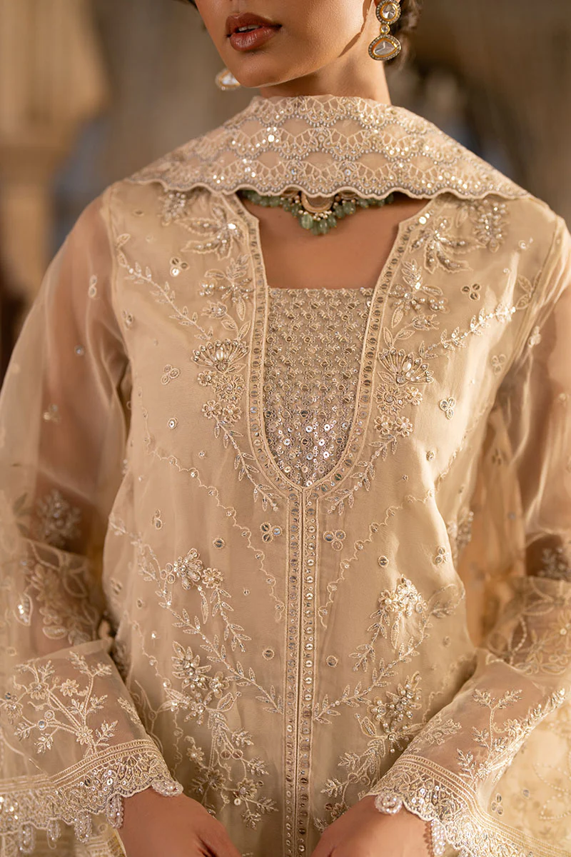 PEBBLE GLAM-3PC ORGANZA EMBROIDERED PRET - Image 3