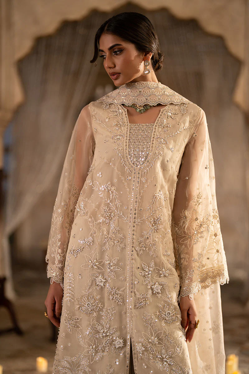PEBBLE GLAM-3PC ORGANZA EMBROIDERED PRET - Image 5