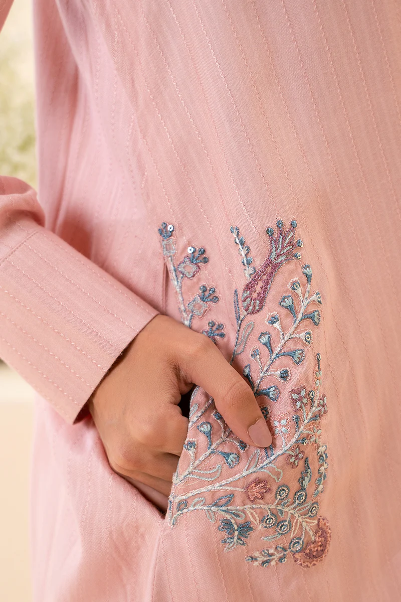 PINK BLISS EMBELLISHED LINEN SHIRT - Image 2