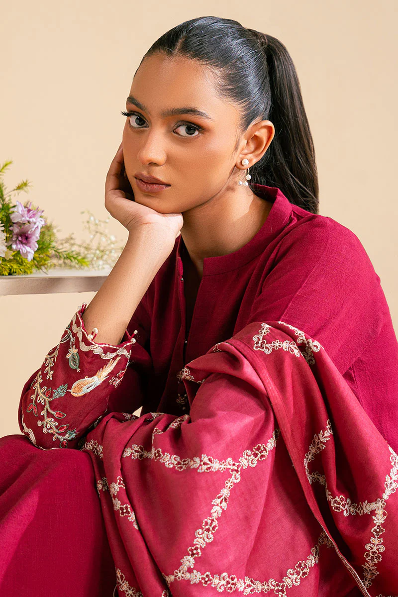 PLUSH PINK-2 PC (SHIRT & DUPATTA) - Image 4