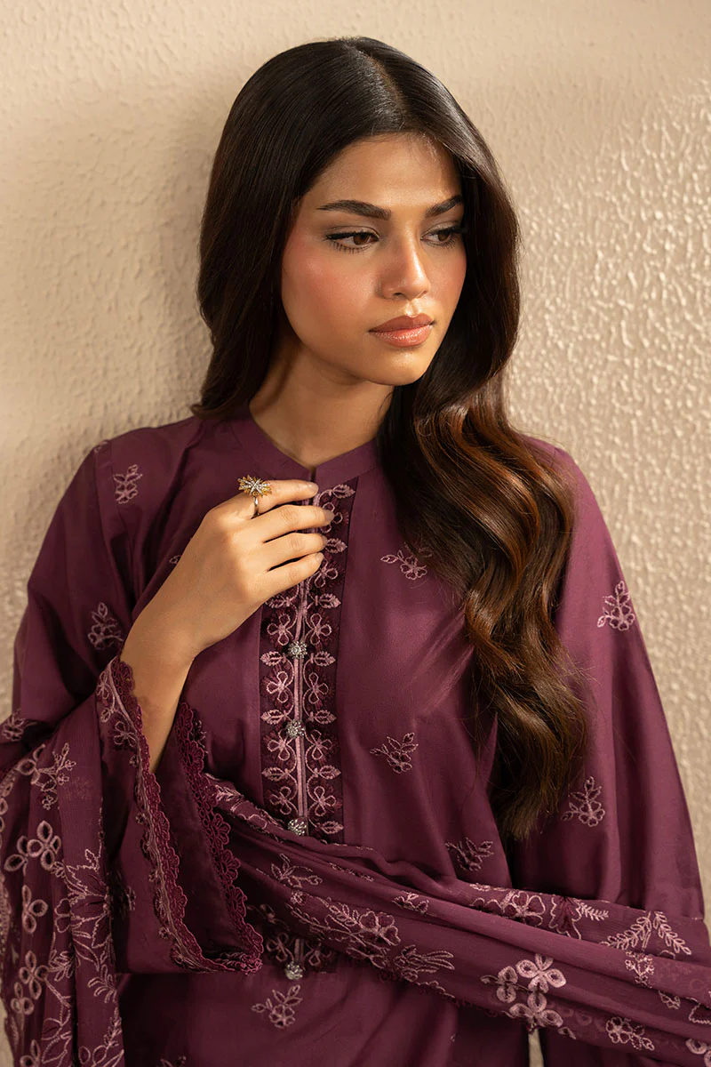 PURPLE GLOW-2PC (SHIRT & DUPATTA) - Image 5