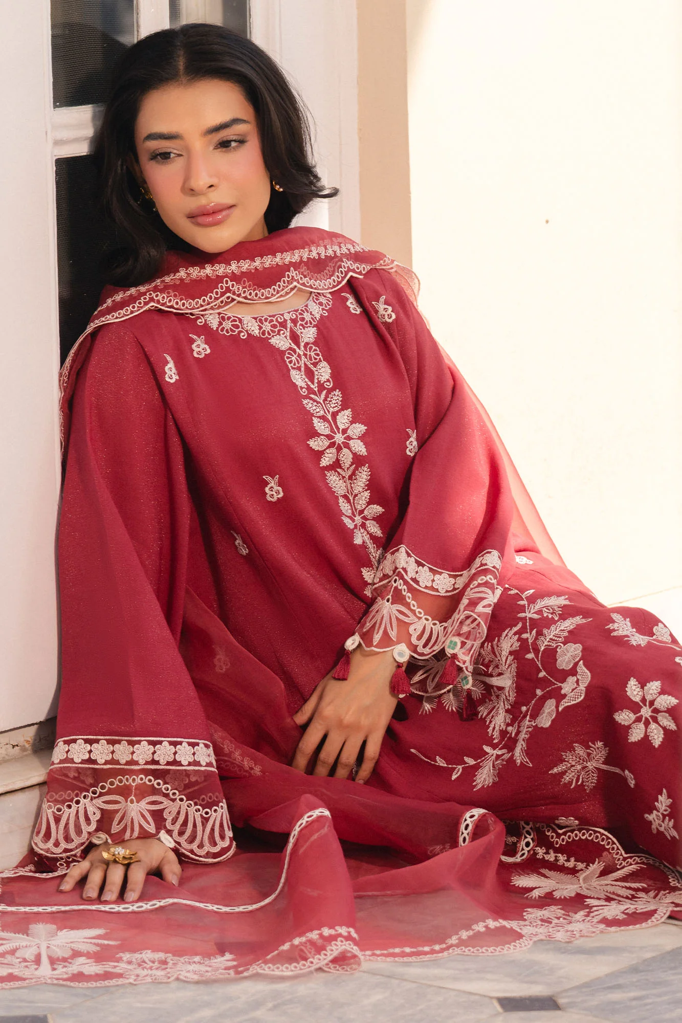 RUST EMBER-2PC (SHIRT & DUPATTA) - Image 5