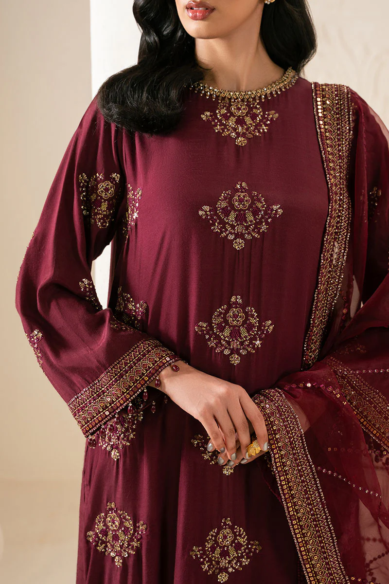 SHADOW RUBY-3PC (SHIRT, TROUSER & DUPATTA) - Image 2