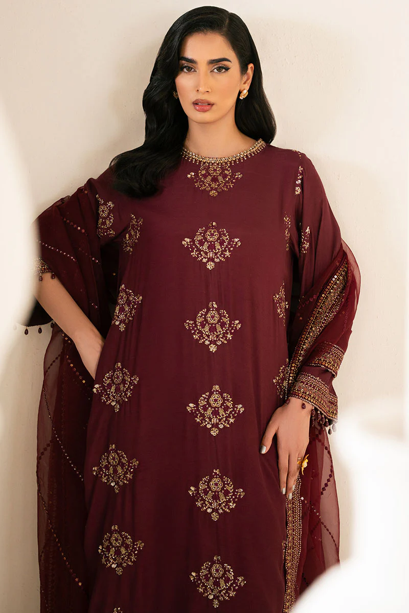 SHADOW RUBY-3PC (SHIRT, TROUSER & DUPATTA) - Image 4