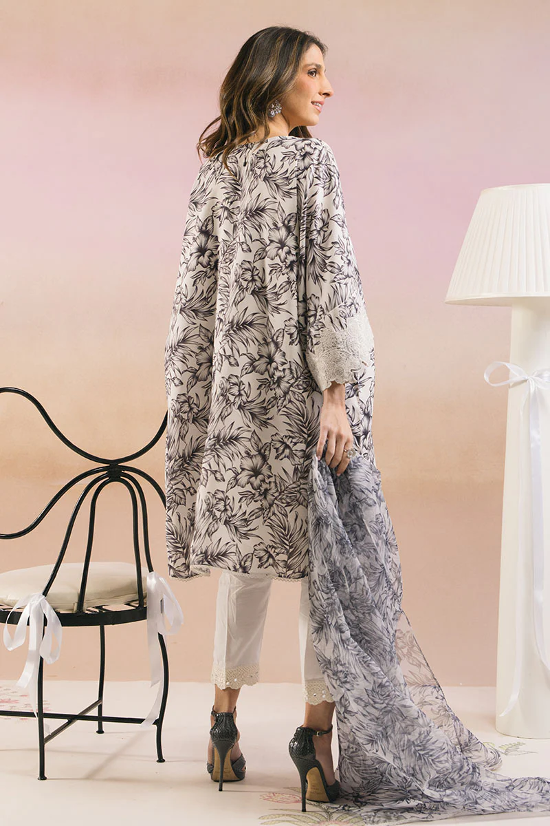 SMOKEY WHITE -2PC (SHIRT & DUPATTA) - Image 6