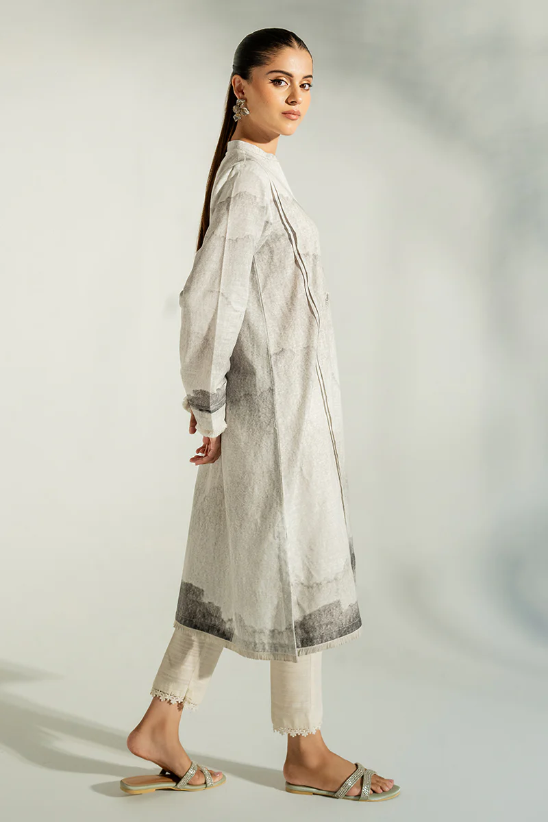 SMOKY GRAY-KHADDAR 1 PIECE - Image 2