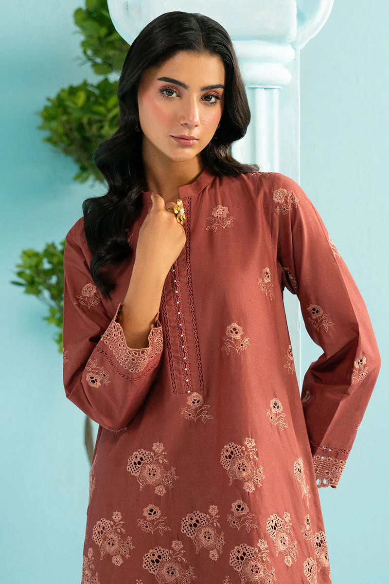 TANGERINE FLORA-2PC (SHIRT & TROUSER) - Image 3