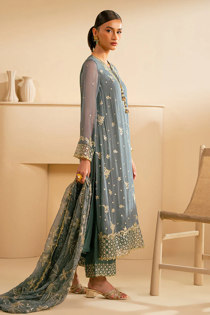 TRIBAL MOSS-3PC (SHIRT,TROUSER & DUPATTA) - Image 6