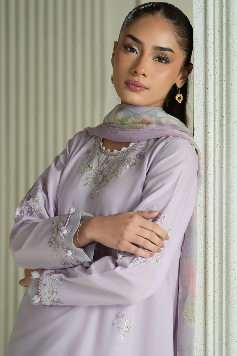 VIOLET VEIL-3PC (SHIRT, TROUSER & DUPATTA) - Image 2