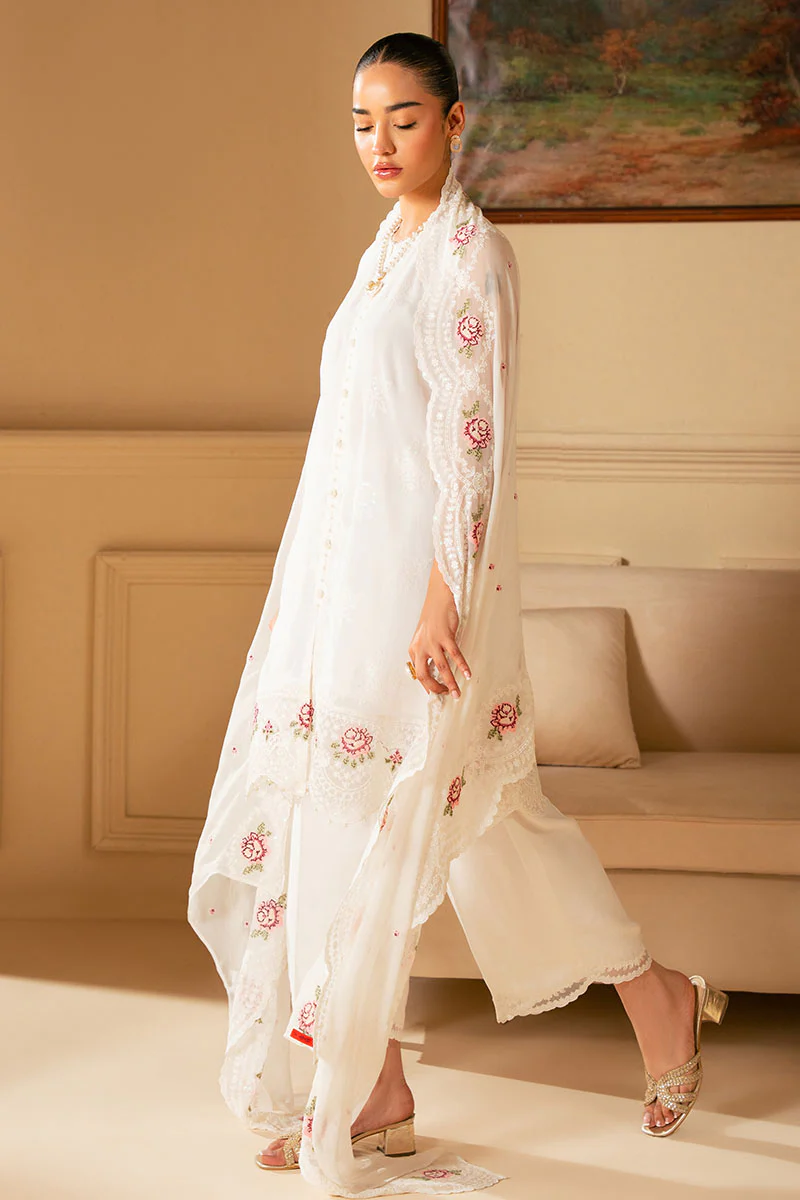 WHITE WHISPER-3PC (SHIRT, TROUSER & DUPATTA) - Image 5