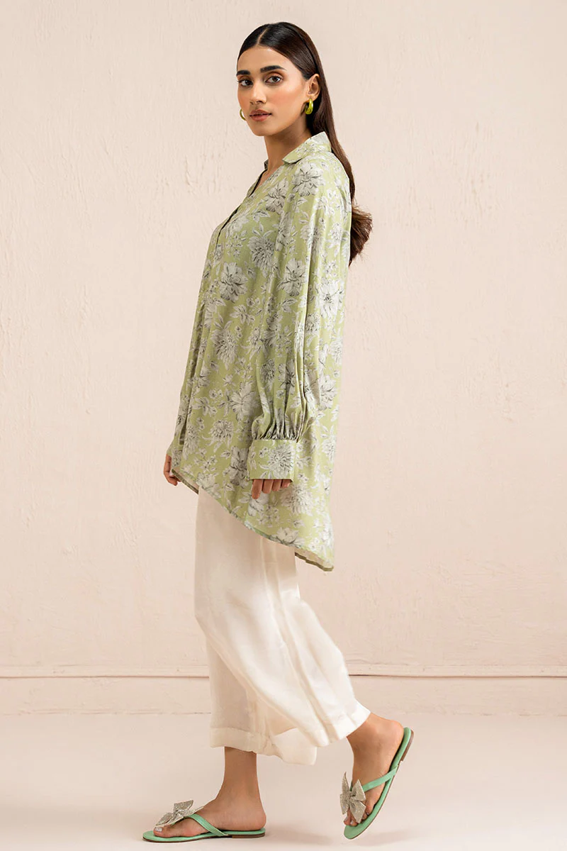 WINTER PEAR PRINTED LINEN SHIRT - Image 4