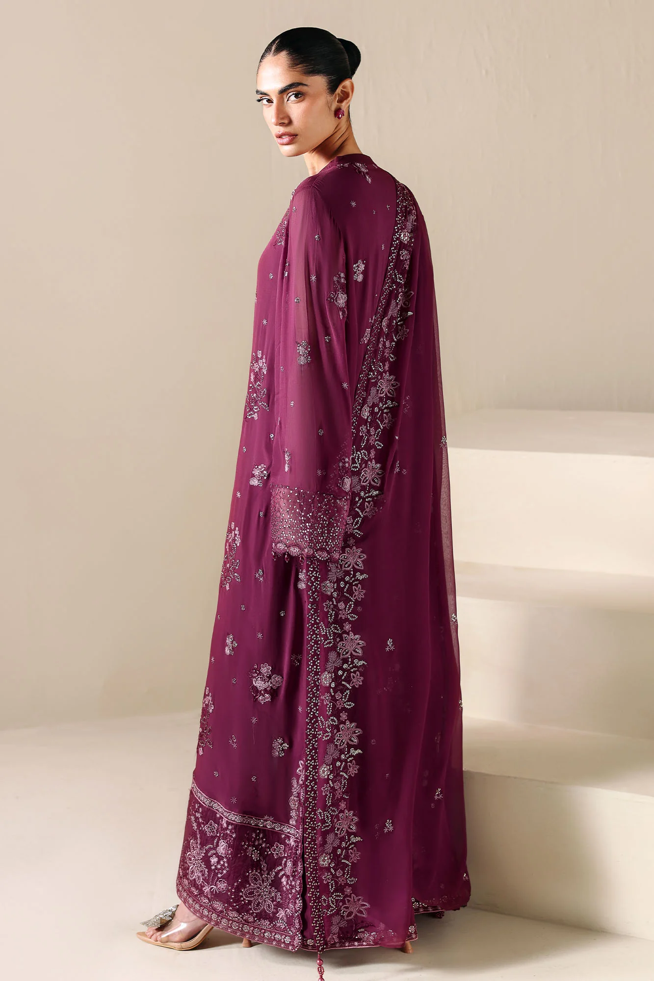 RUBY GARNET-4PC CHIFFON EMBROIDERED SUIT - Image 6