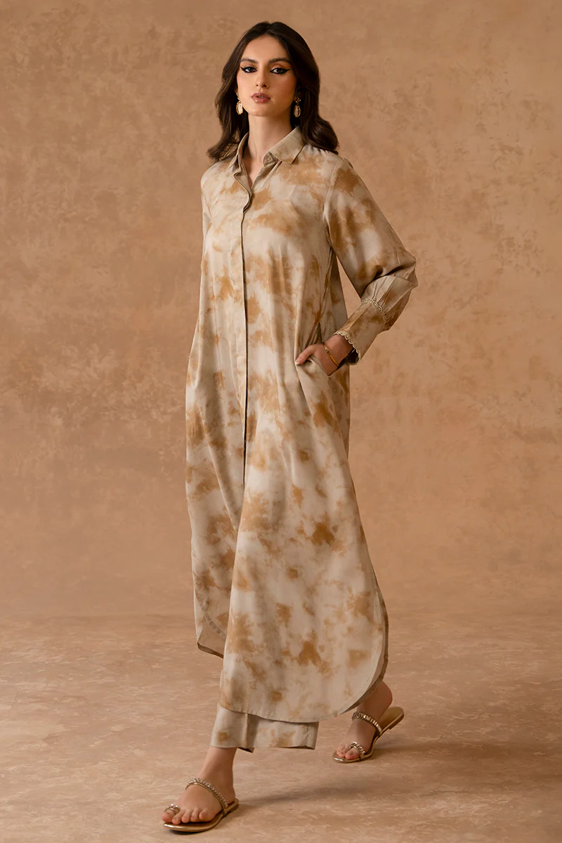 RUSSET WOOD-2 PIECE LINEN PRINTED SUIT - Image 3