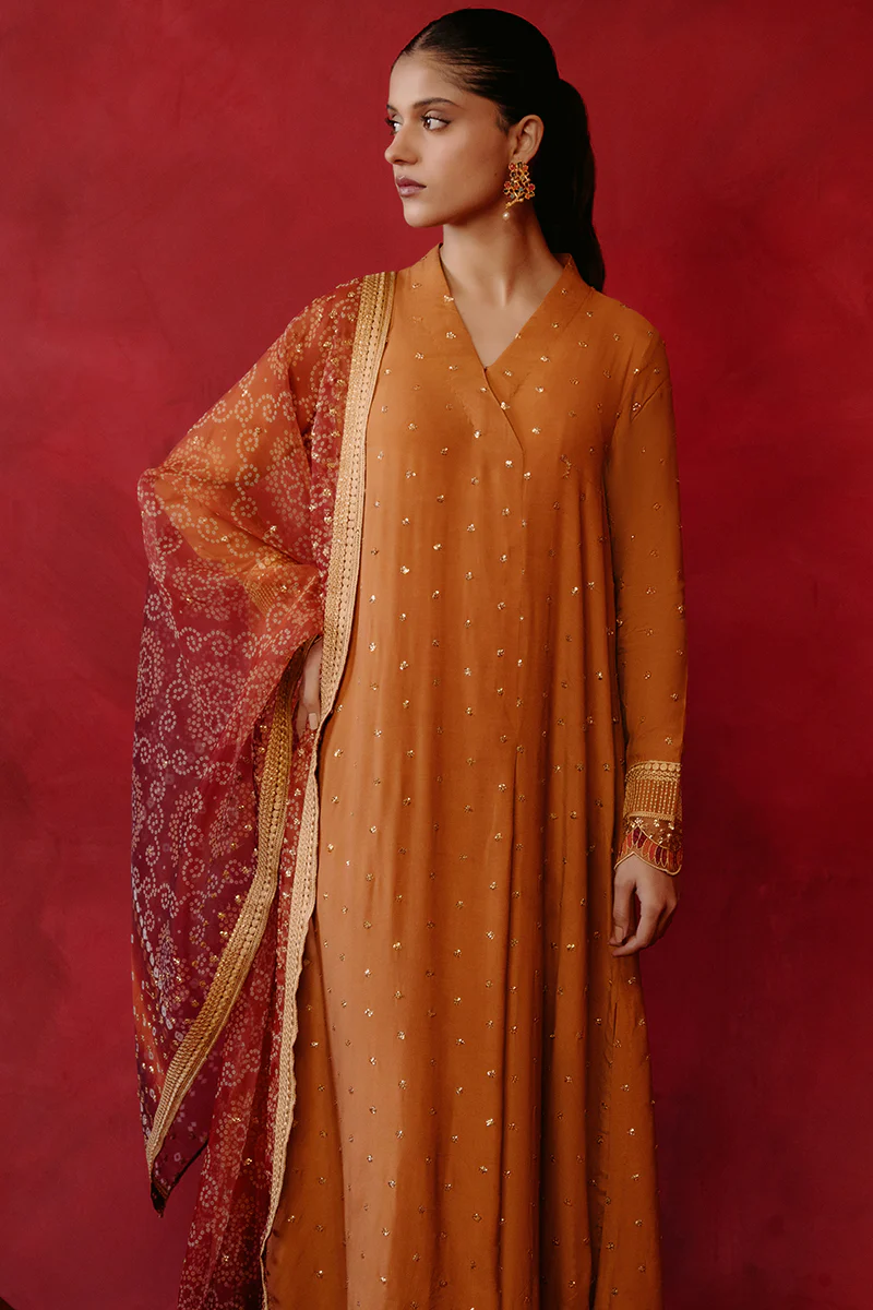 RUSTIC HEAVEN-3 PIECE SILK EMBROIDERED SUIT - Image 2