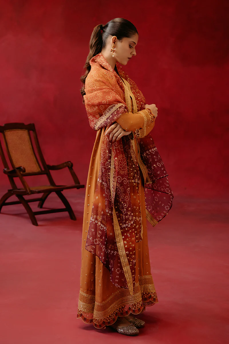 RUSTIC HEAVEN-3 PIECE SILK EMBROIDERED SUIT - Image 7