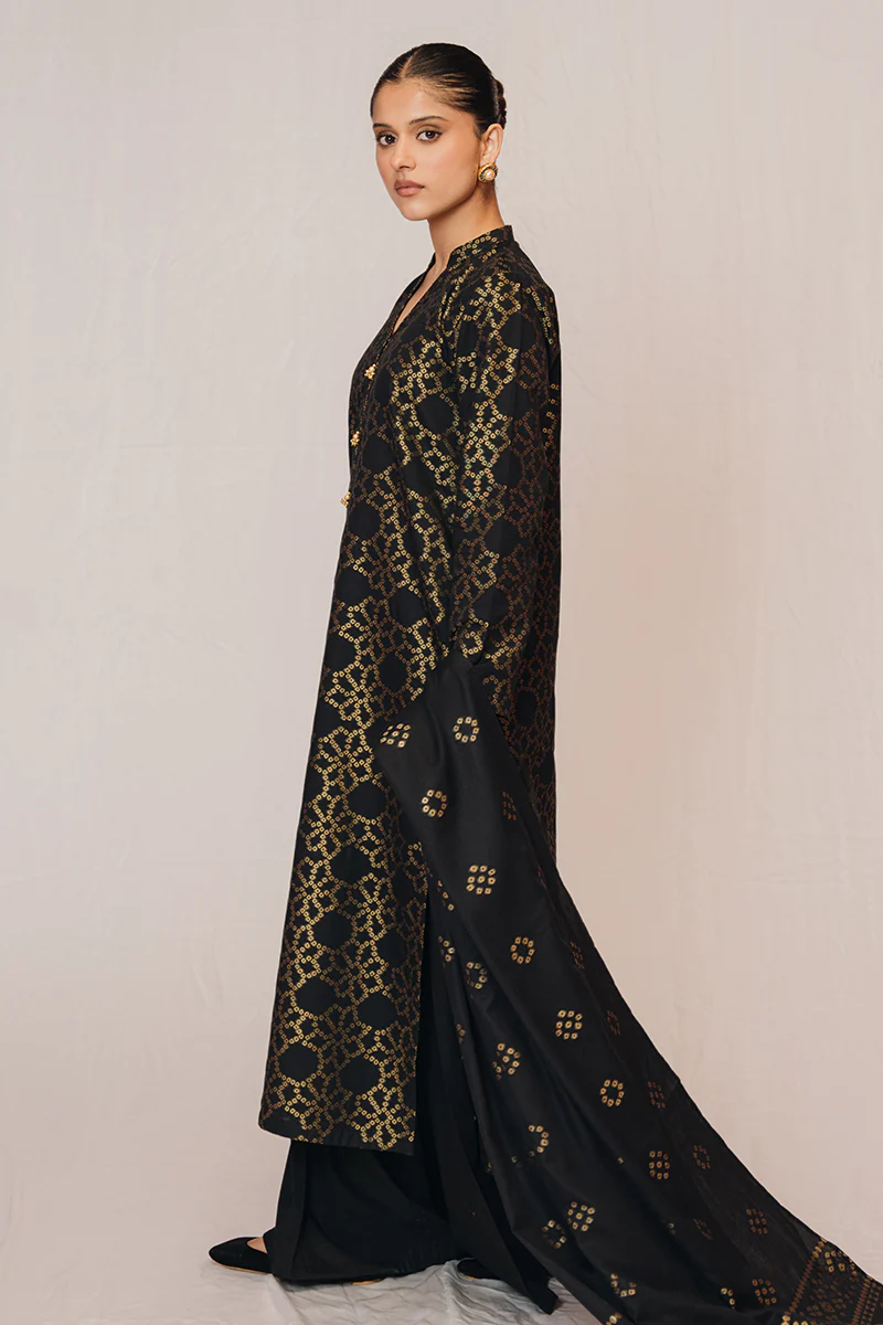 SABLE MESH-3 PIECE JACQUARD SUIT - Image 4