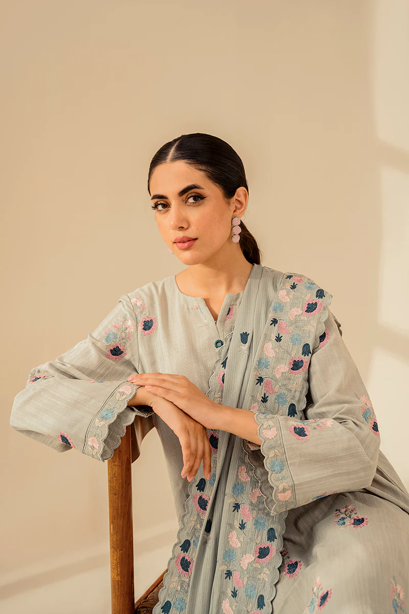 SAFFRON TALE-2PC (SHIRT & DUPATTA) - Image 4