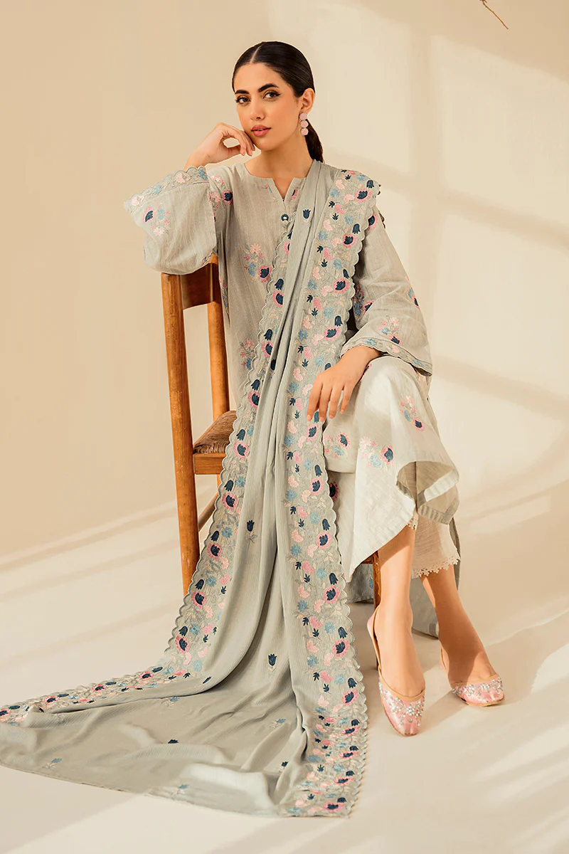 SAFFRON TALE-2PC (SHIRT & DUPATTA) - Image 6