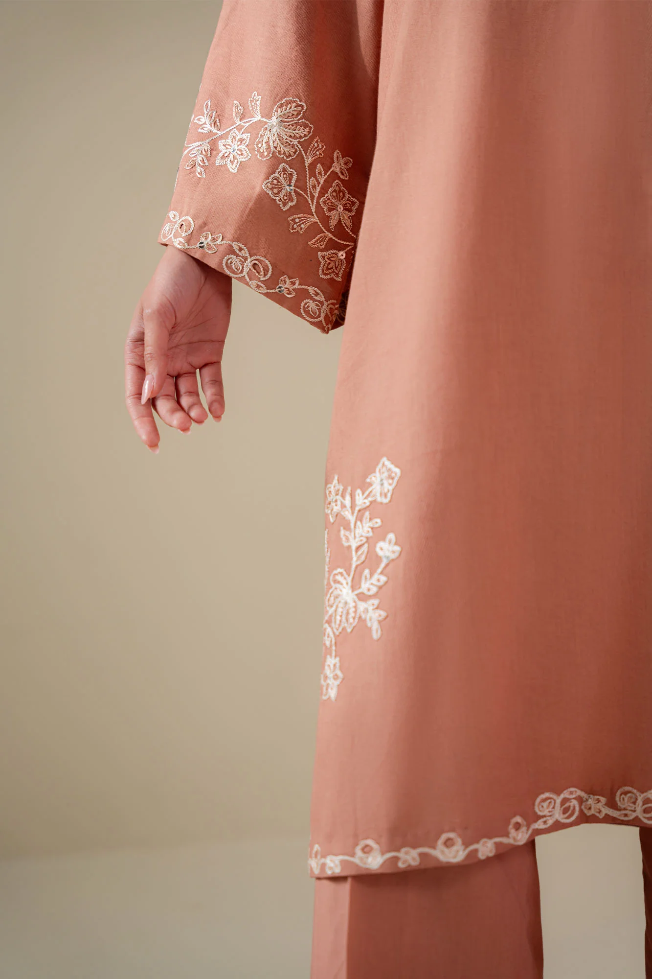 SAND CLAY-3PC (SHIRT, TROUSER & DUPATTA) - Image 4