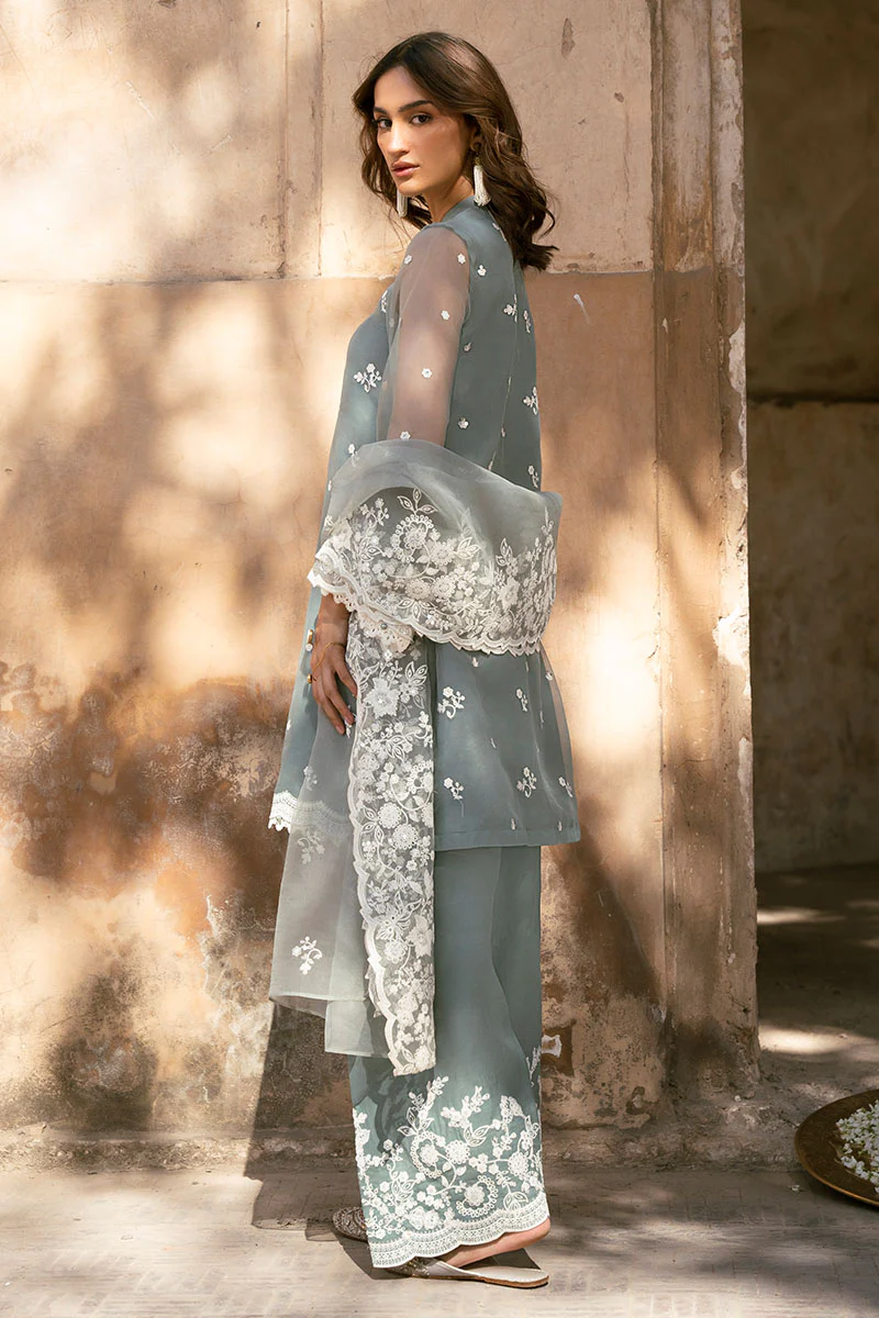 SEAFOAM BREEZE-3PC (SHIRT, TROUSER & DUPATTA) - Image 6
