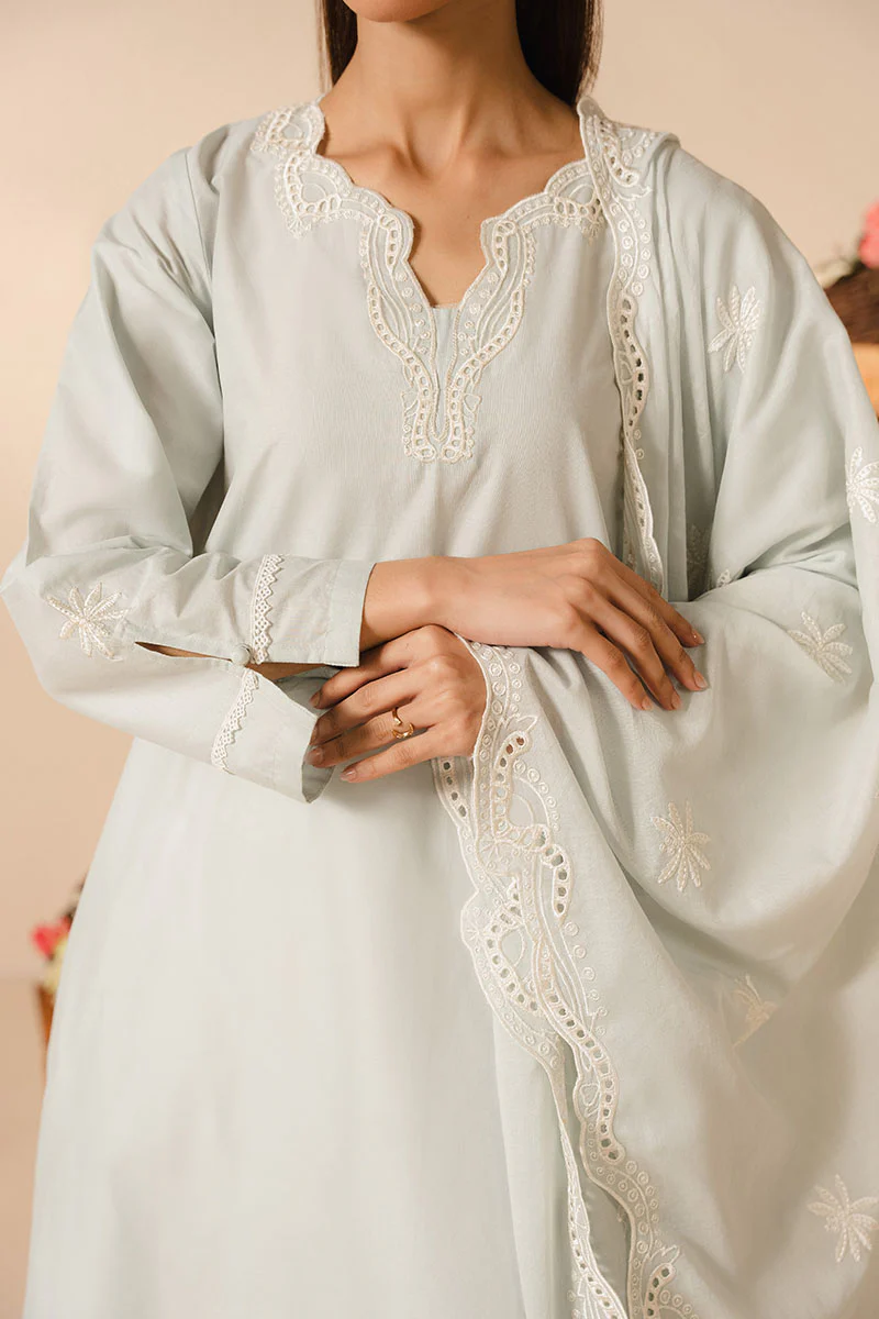 SKY GRAY-2PC (SHIRT & DUPATTA) - Image 4