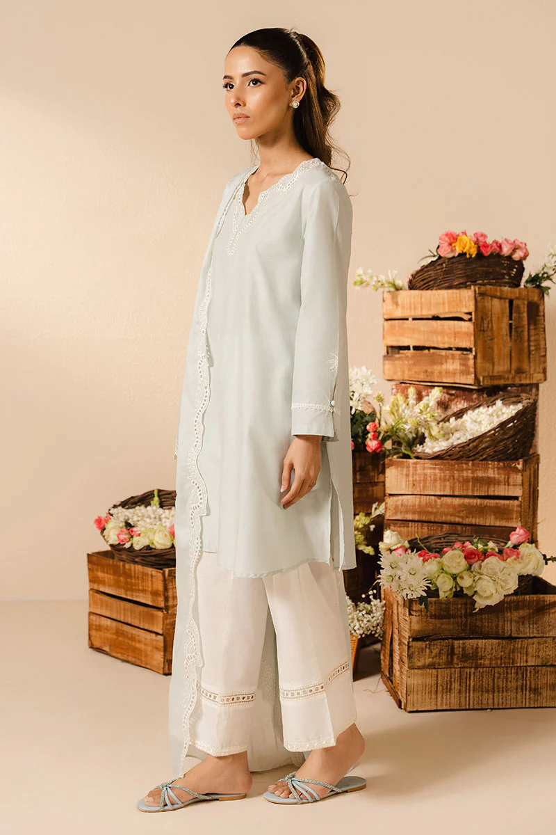 SKY GRAY-2PC (SHIRT & DUPATTA) - Image 5