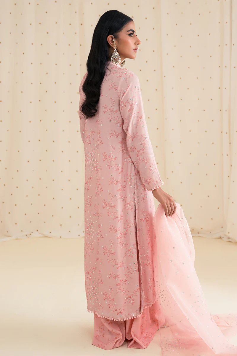 SOFT PEARL-3 PIECE SILK EMBROIDERED SUIT - Image 5