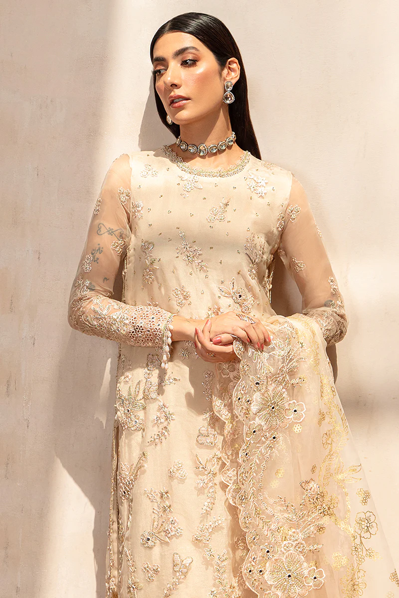 SUFFUSE TALE-3PC ORGANZA EMBROIDERED PRET - Image 4