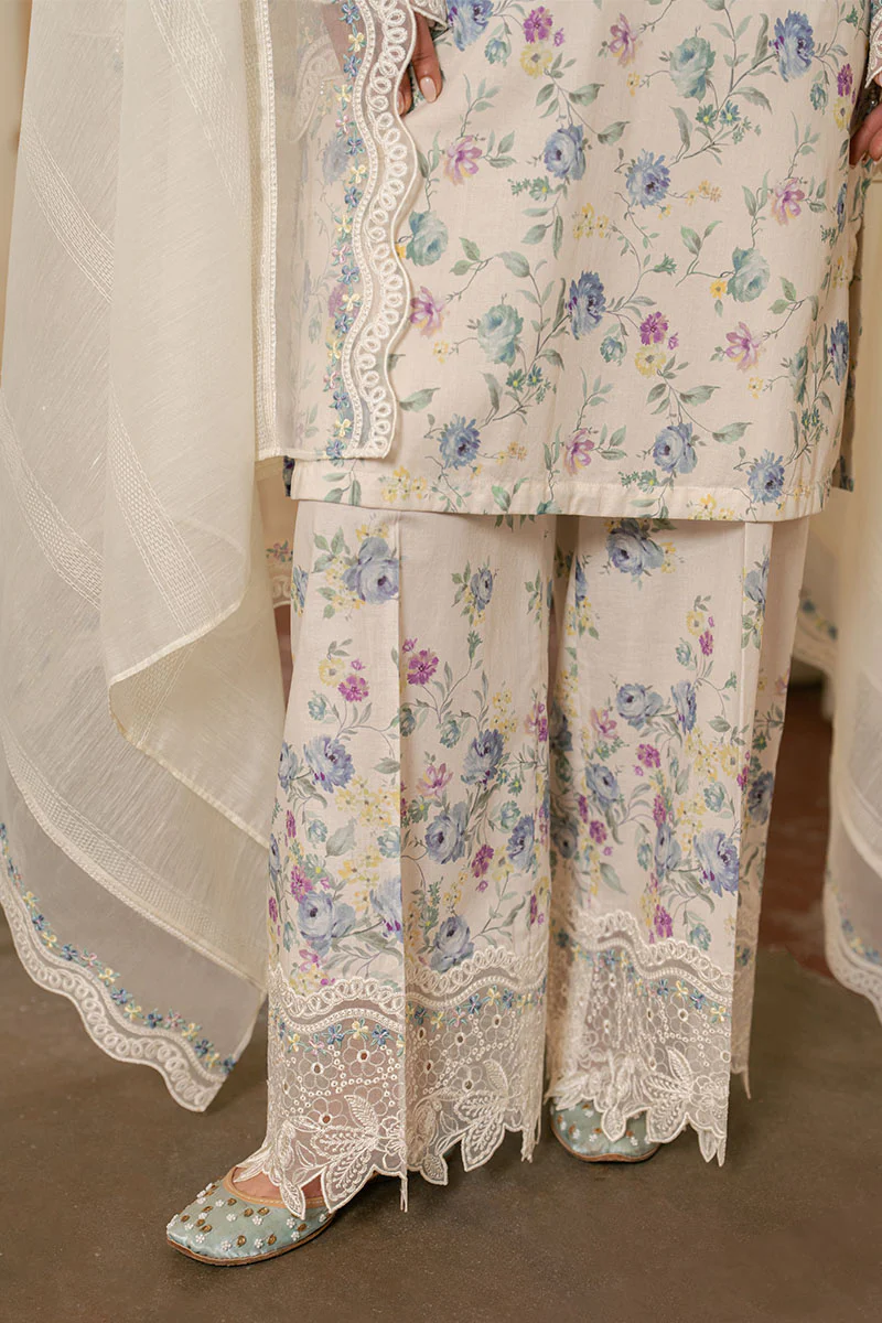 SUMMER GRACE- 3PC EMBROIDERED LAWN SUIT - Image 4