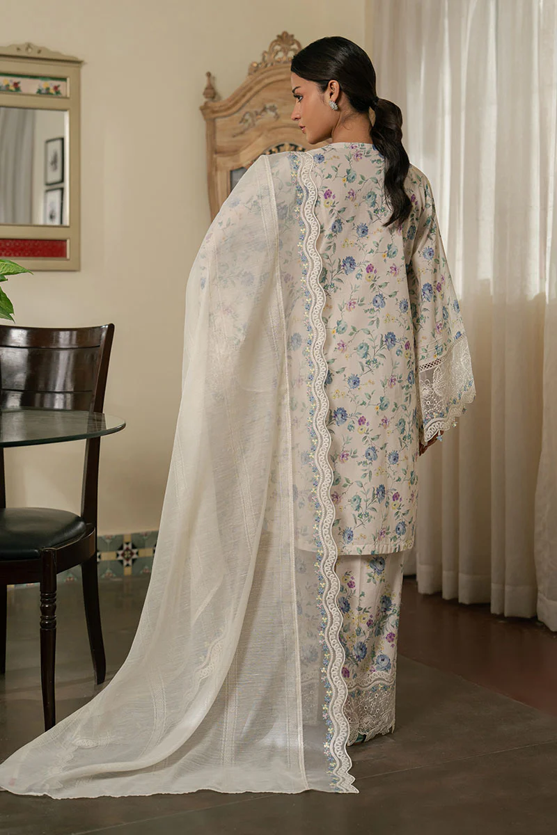 SUMMER GRACE- 3PC EMBROIDERED LAWN SUIT - Image 6