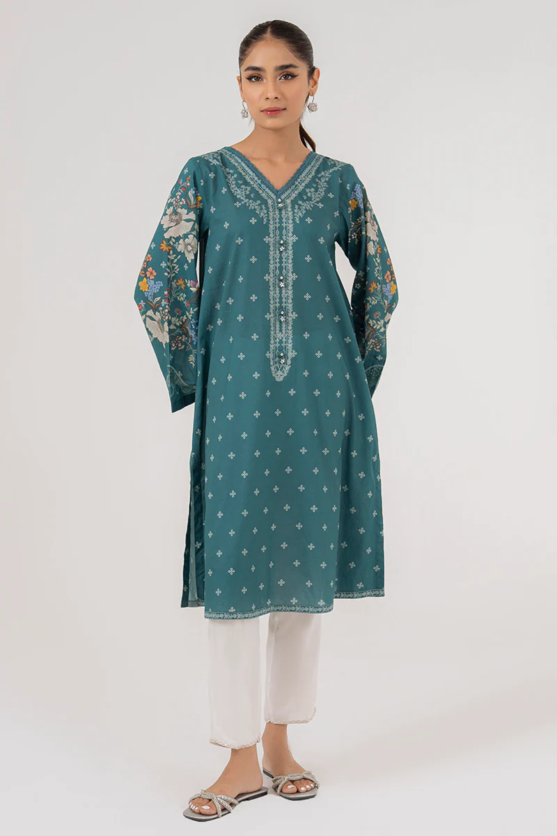 SYLVAN TEAL LAWN SHIRT